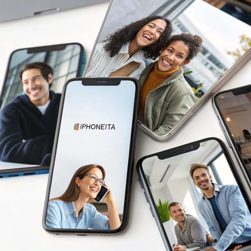 Collage of smartphones and IPHONEITA team